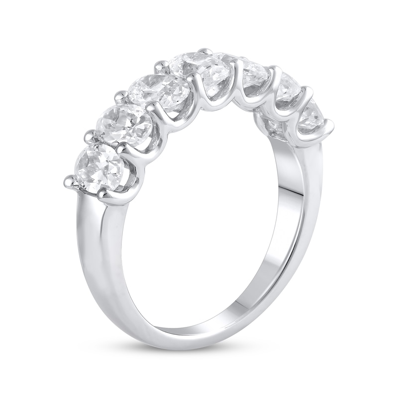 Lab-Created Diamonds by Diamond Anniversary Ring 2 ct tw Oval-cut White Gold Plated