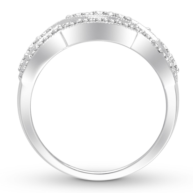 Diamond Anniversary Band 3/4 ct tw Round-cut White Gold Plated