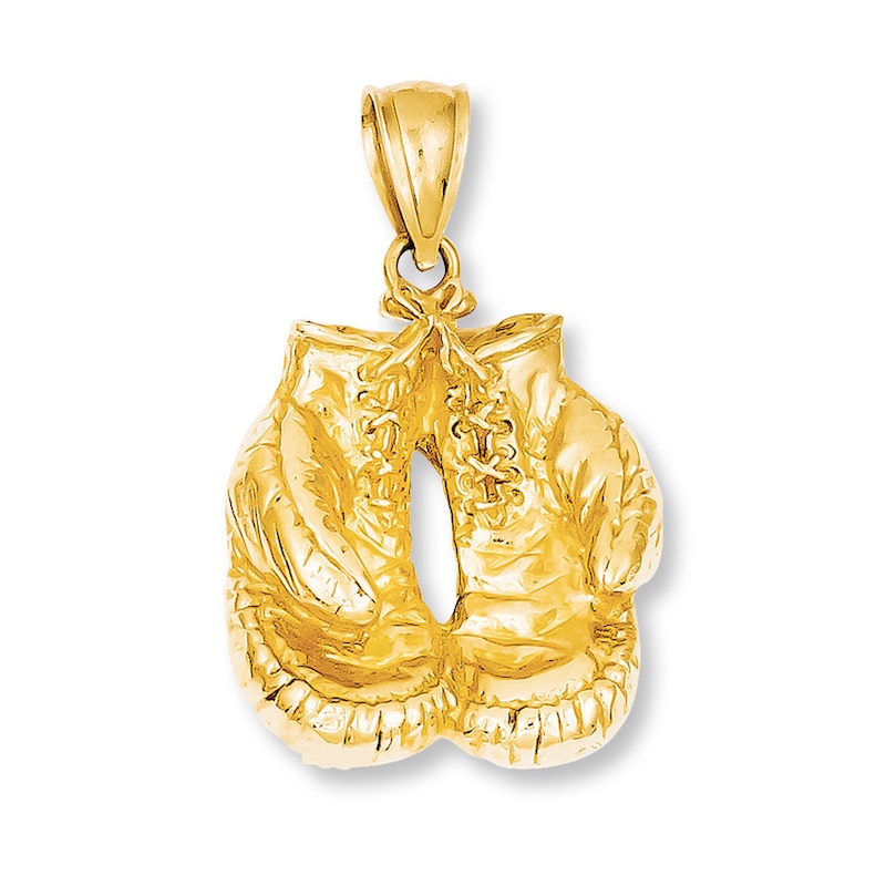 Boxing Gloves Charm Yellow Gold Plated
