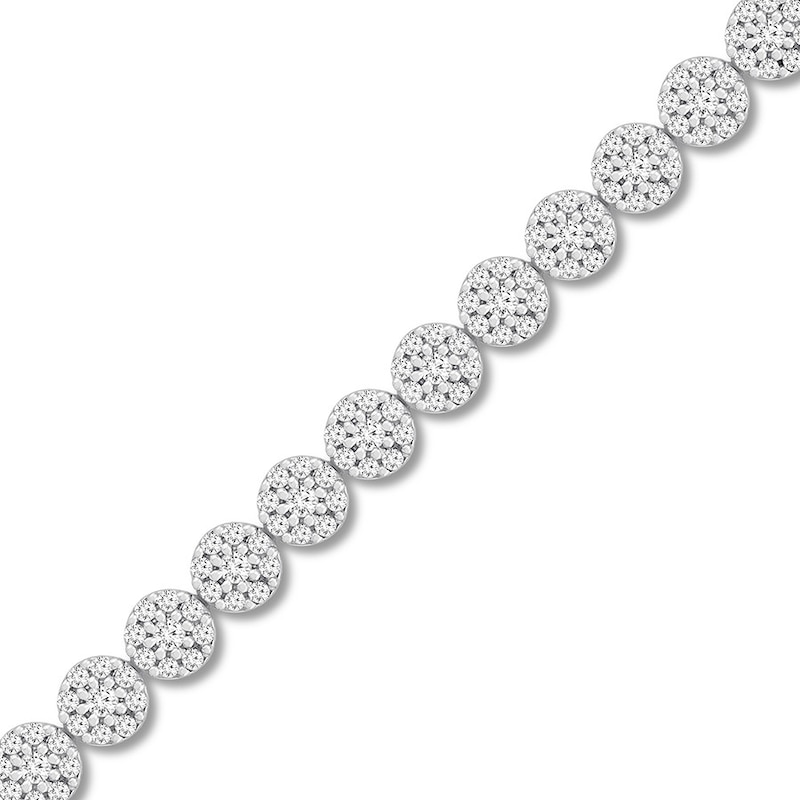 Diamond Bracelet 2 ct tw Round-cut White Gold Plated