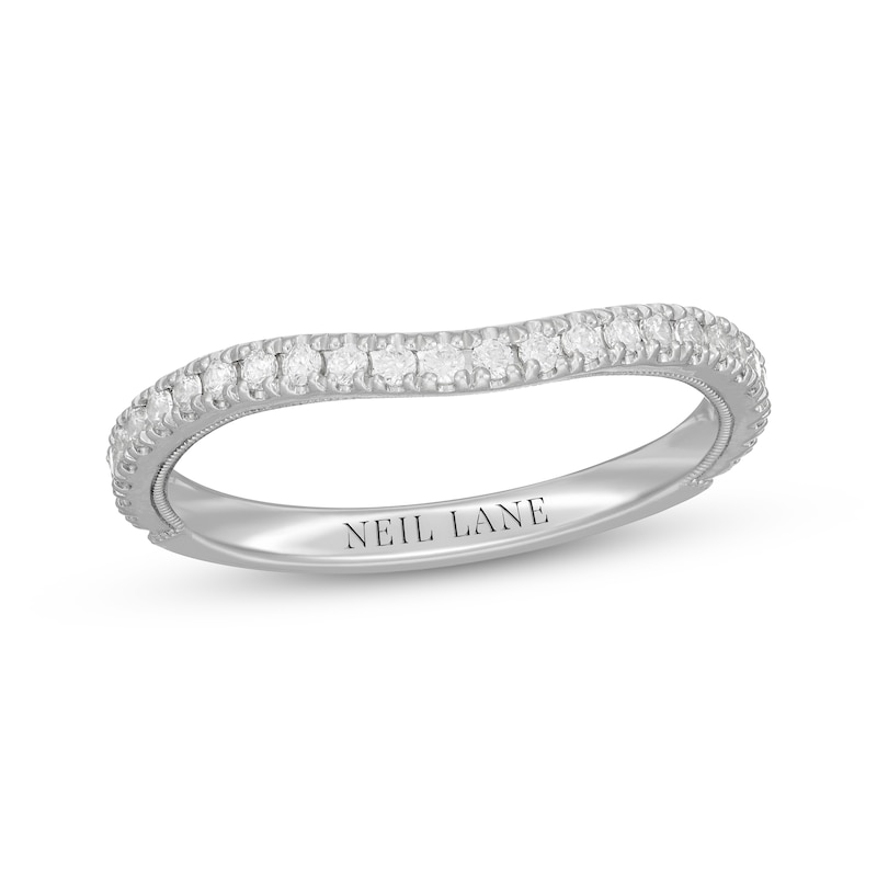Neil Lane Round Diamond Wedding Band 1/3 ct tw White Gold Plated