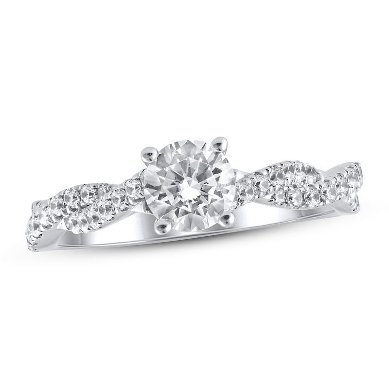 Lab-Created Diamonds by Engagement Ring 1 ct tw White Gold Plated
