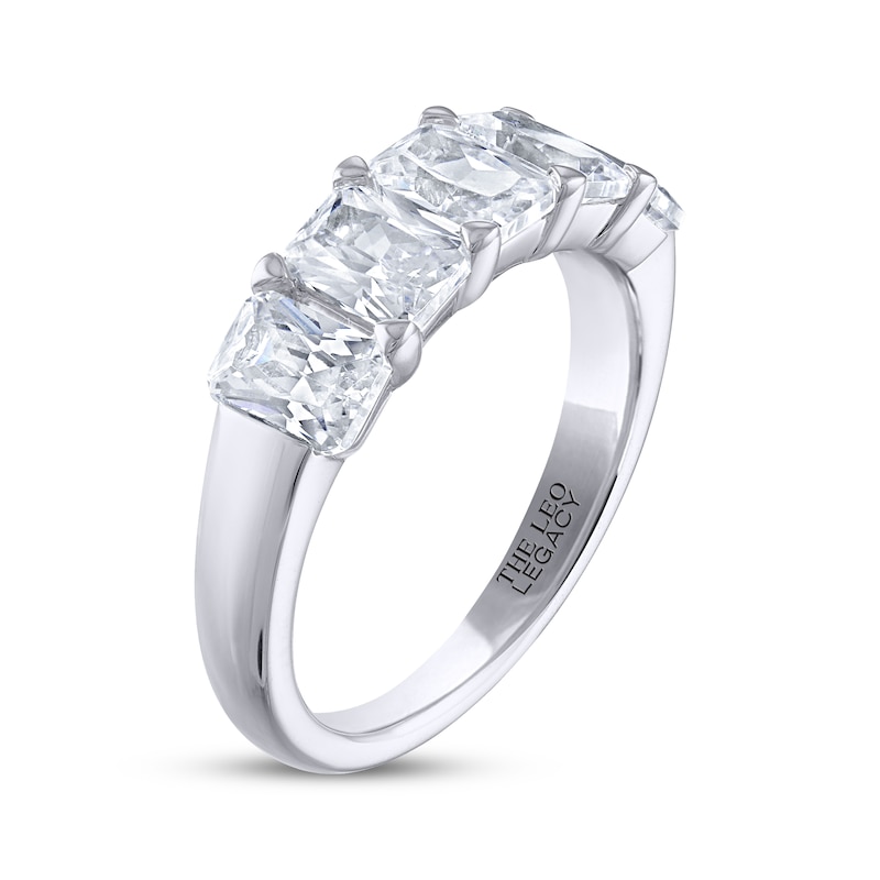 THE LEO Legacy Lab-Created Diamond Emerald-Cut Anniversary Band 3 ct tw White Gold Plated