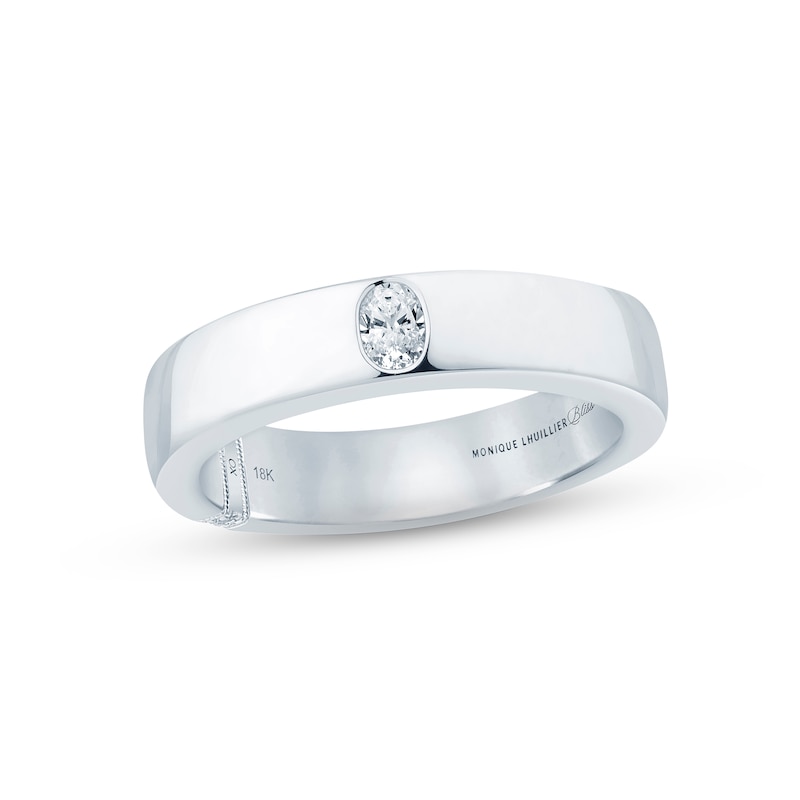 Monique Lhuillier Bliss Diamond Anniversary Band 1/4 ct tw Oval & Round-cut White Gold Plated