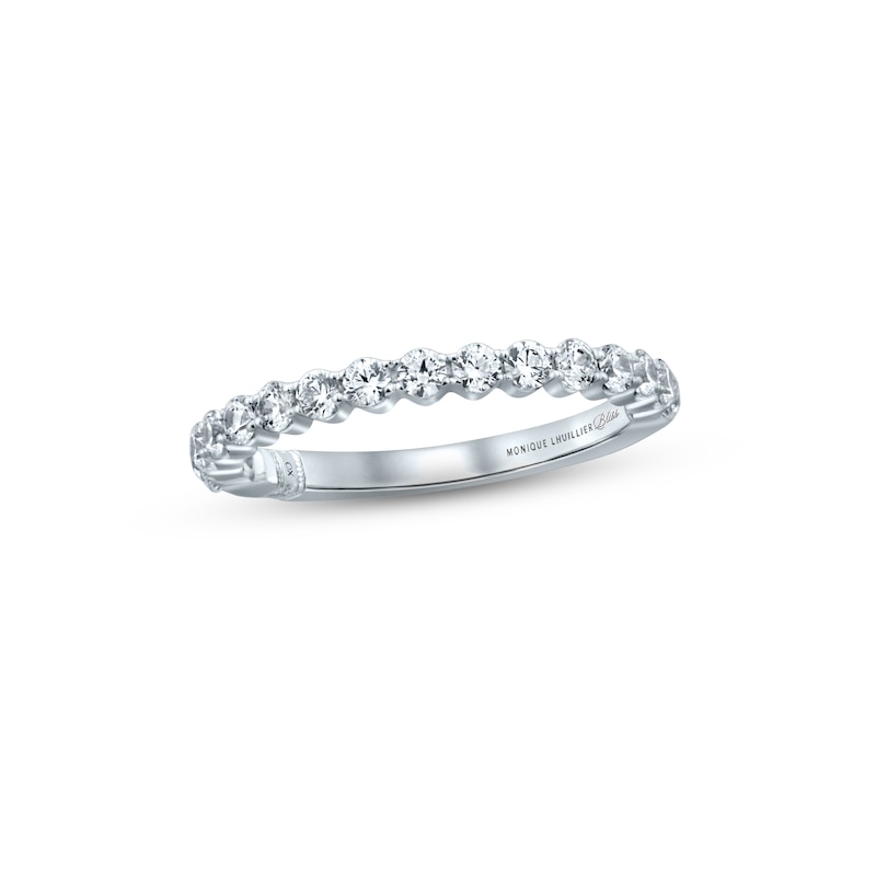 Monique Lhuillier Bliss Diamond Wedding Band 3/4 ct tw Round-cut White Gold Plated