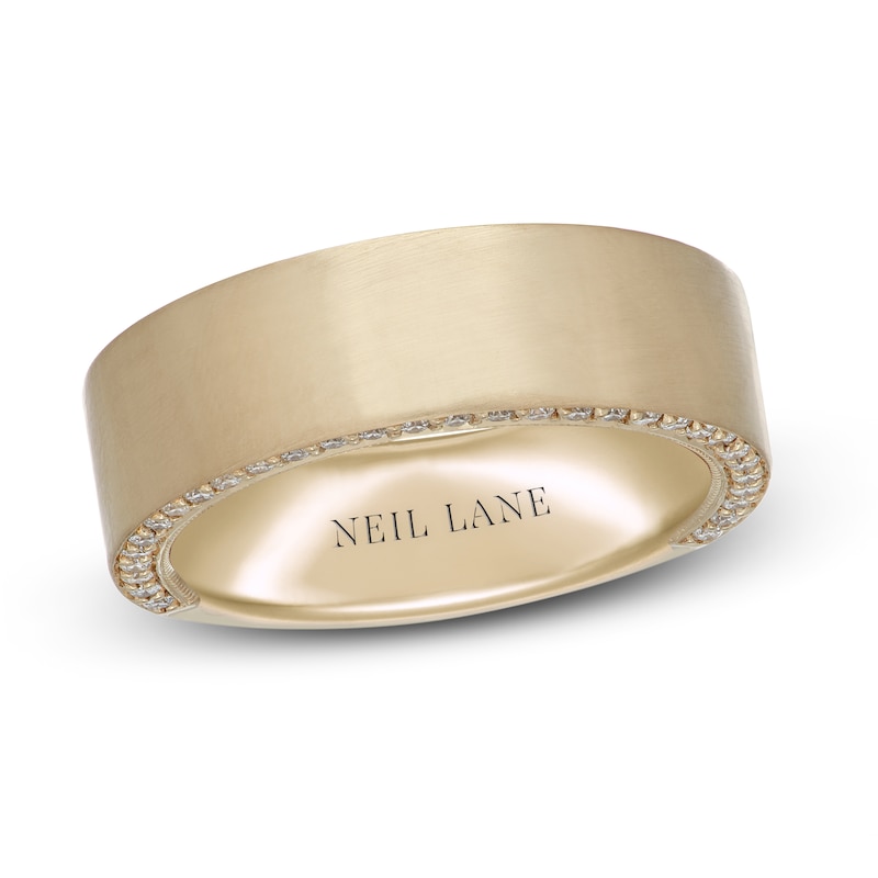 Neil Lane Men's Diamond Wedding Band 1/2 ct tw Round-cut Yellow Gold Plated