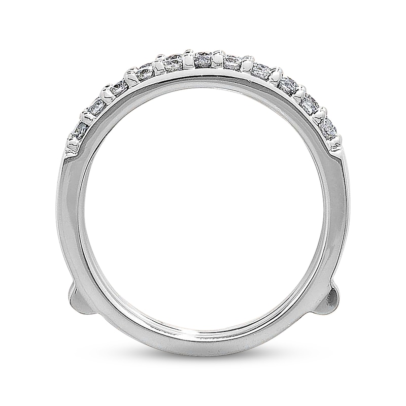 Diamond Enhancer Ring 1/2 ct tw Round-cut White Gold Plated