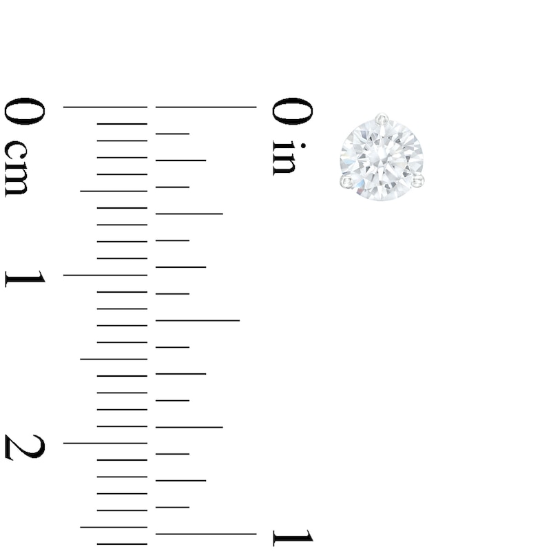 THE LEO Diamond Earrings 1 ct tw Round-cut White Gold Plated