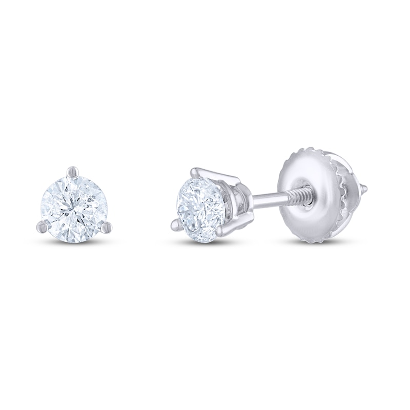 THE LEO Diamond Earrings 1/2 ct tw Round-cut White Gold Plated