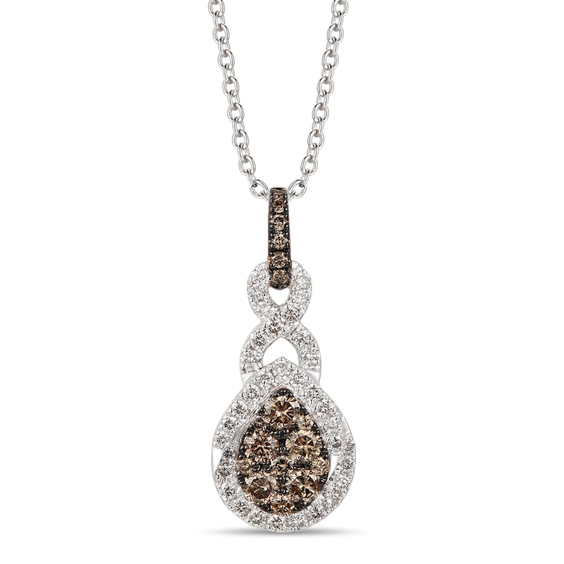 Le Vian Diamond Necklace 3/4 ct tw Two-Tone Gold Plated 18"