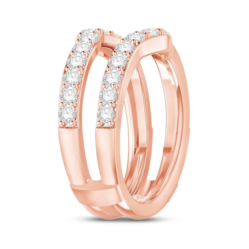 Diamond Enhancer Ring 1-1/4 ct tw Round-cut Rose Gold Plated