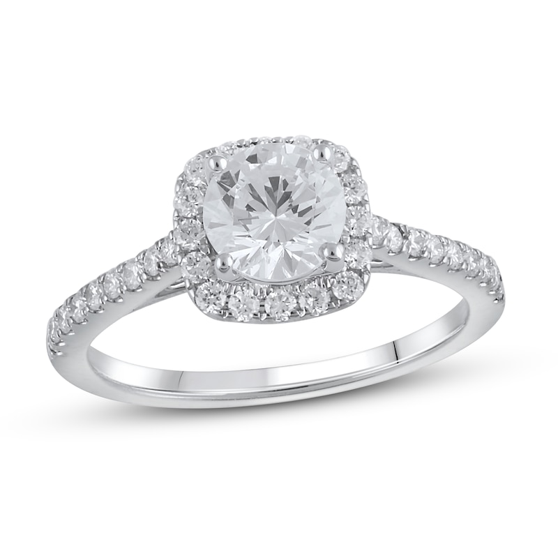 Lab-Created Diamonds by Engagement Ring 1-1/4 ct tw White Gold Plated