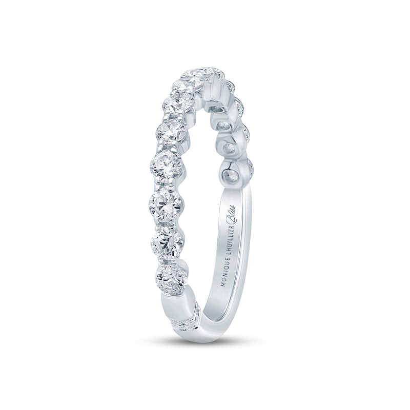 Monique Lhuillier Bliss Diamond Anniversary Band 1 ct tw Round-cut White Gold Plated