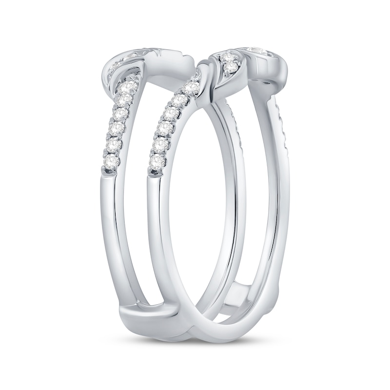 Diamond Enhancer Ring 1/4 ct tw White Gold Plated