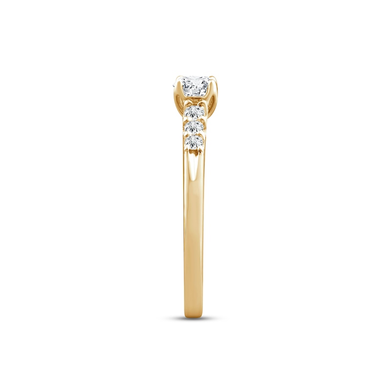Diamond Engagement Ring 3/8 ct tw Round-cut Yellow Gold Plated