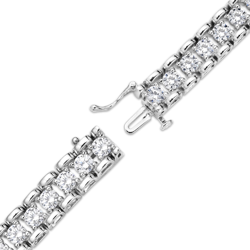 Men's Diamond Link Bracelet 4 ct tw White Gold Plated 8.5"