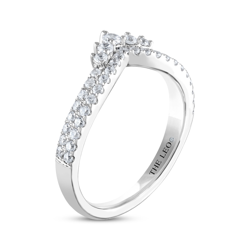 THE LEO Diamond Contour Ring 1/2 ct tw Round-cut White Gold Plated