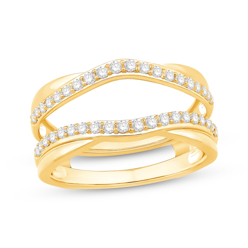 Diamond Enhancer Ring 3/8 ct tw Yellow Gold Plated