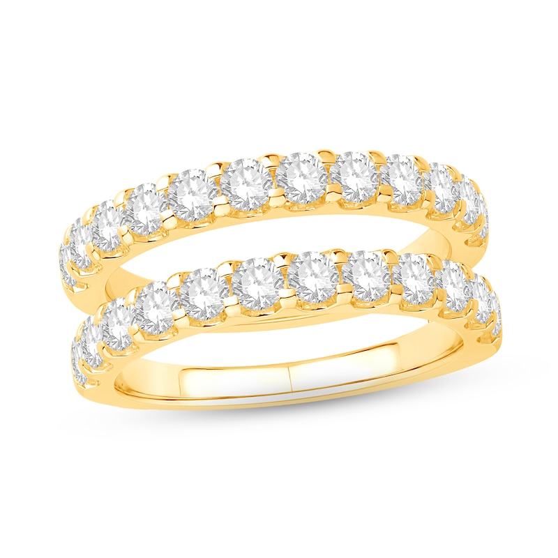 Diamond Enhancer Ring 1-1/2 ct tw Round-cut Yellow Gold Plated