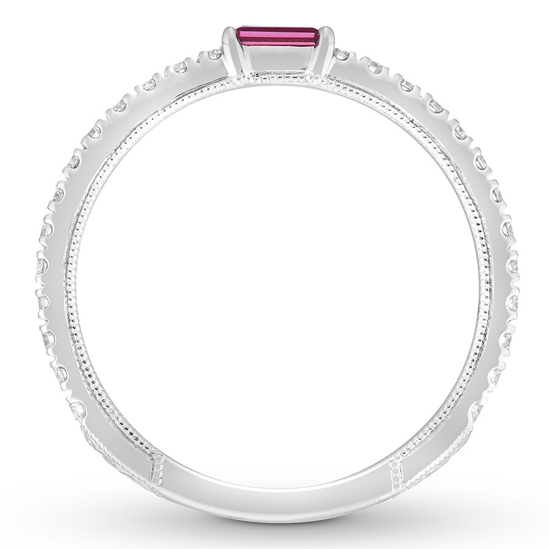 Neil Lane Ruby Anniversary Band 1/3 ct tw Diamonds White Gold Plated