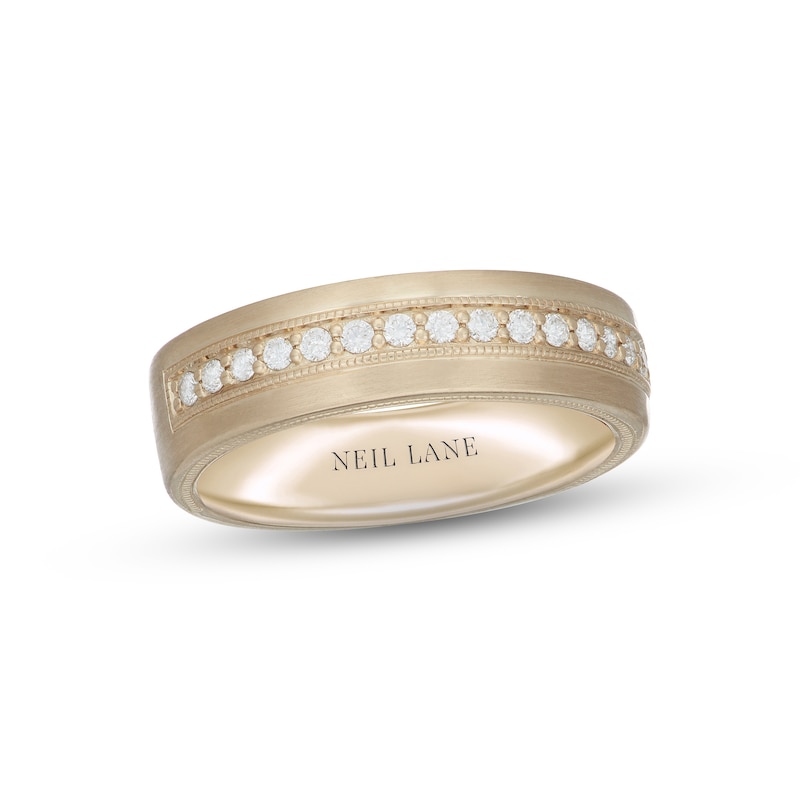 Neil Lane Men's Diamond Wedding Band 1/4 ct tw Yellow Gold Plated