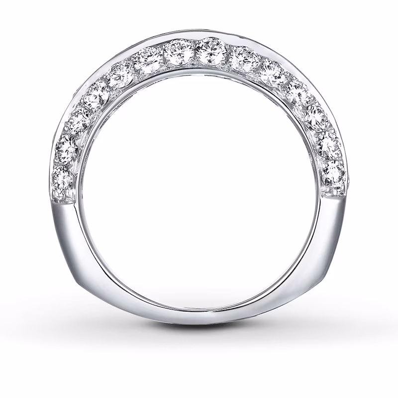 Diamond Anniversary Band 2 ct tw Round Ideal-cut 18K White Gold