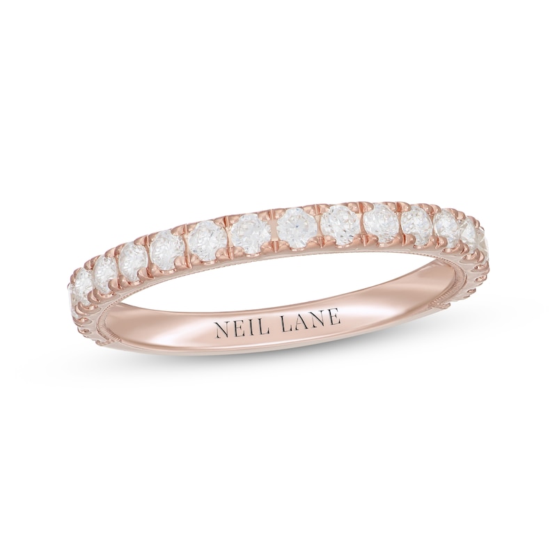 Neil Lane Round-Cut Diamond Wedding Band 5/8 ct tw Rose Gold Plated