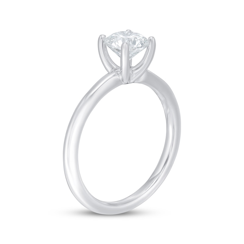 Lab-Created Diamonds by Round-Cut Solitaire Engagement Ring 1 ct tw White Gold Plated