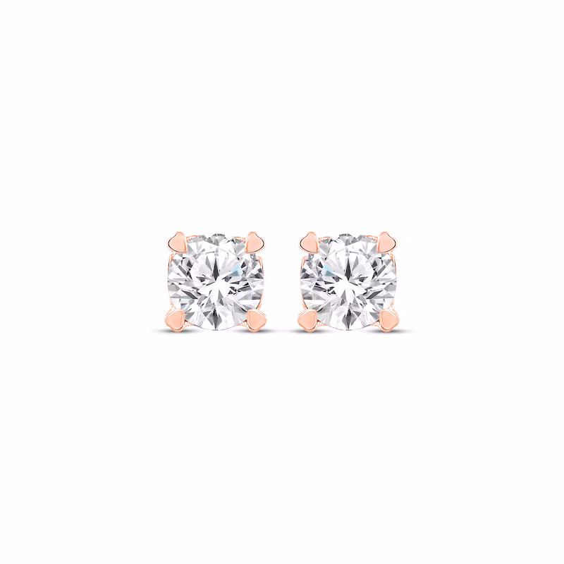 Diamond Earrings 1/2 ct tw Round-cut 14K Rose Gold (I/I2)