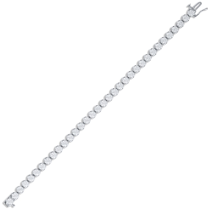 Lab-Created Diamonds by Line Bracelet 8 ct tw White Gold Plated 7"