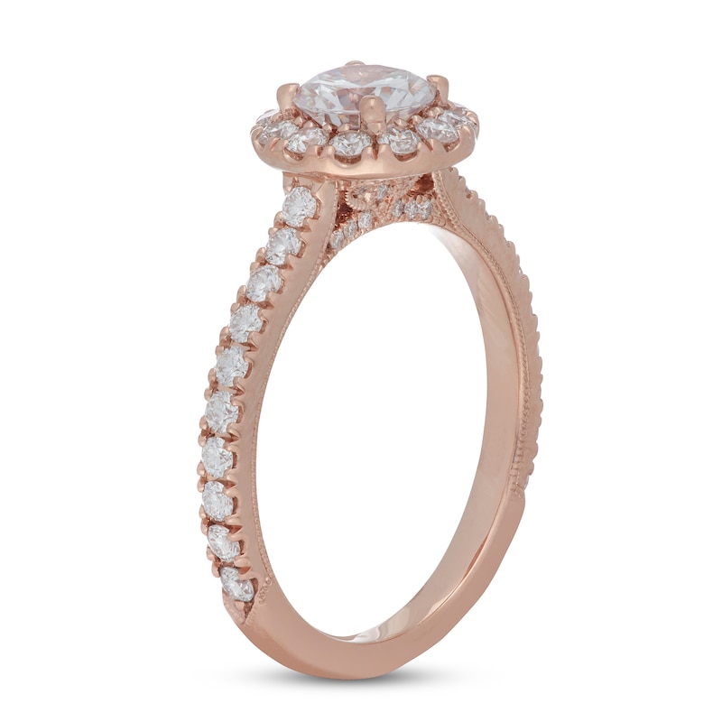 Neil Lane Premiere Diamond Engagement Ring 1-3/8 ct tw Rose Gold Plated