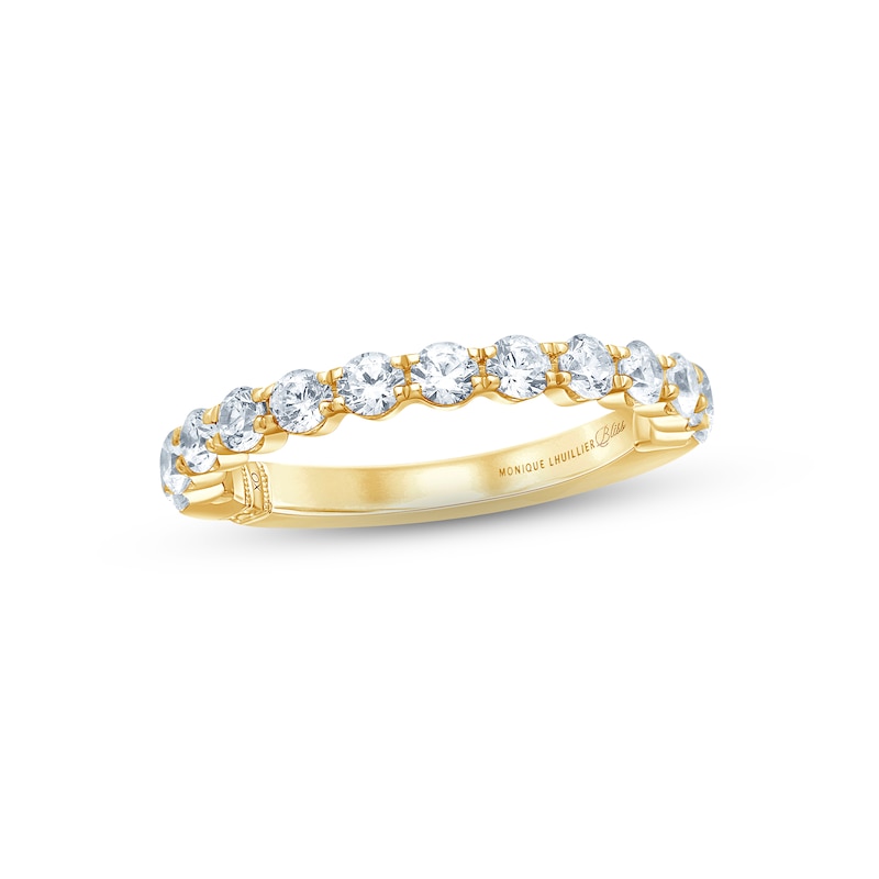 Monique Lhuillier Bliss Diamond Anniversary Band 1 ct tw Round-cut Yellow Gold Plated
