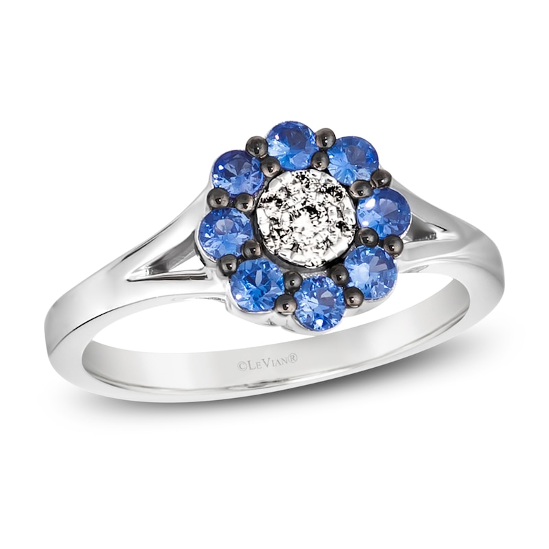 Le Vian Diamond & Sapphire Ring 1/20 ct tw Diamonds Vanilla Gold Plated