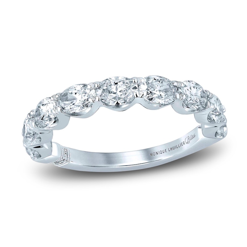 Monique Lhuillier Bliss Diamond Anniversary Band 2 ct tw Oval & Round-cut White Gold Plated