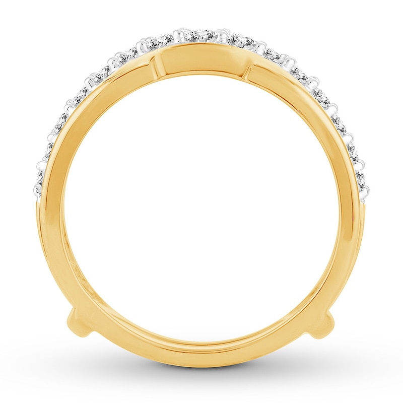 Diamond Enhancer Ring 1 ct tw Round-cut Yellow Gold Plated