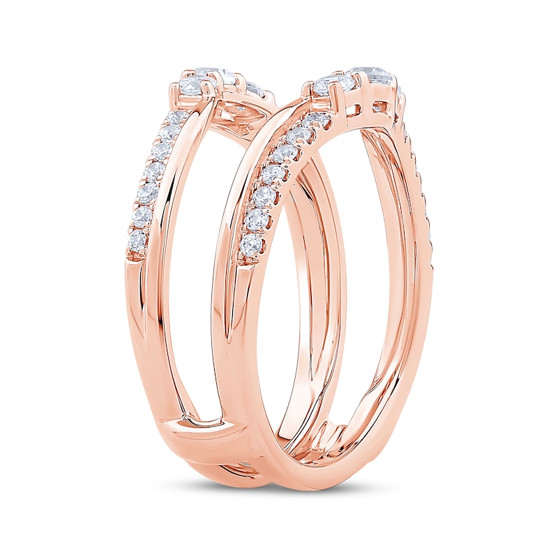 Diamond Enhancer Ring 5/8 ct tw Rose Gold Plated