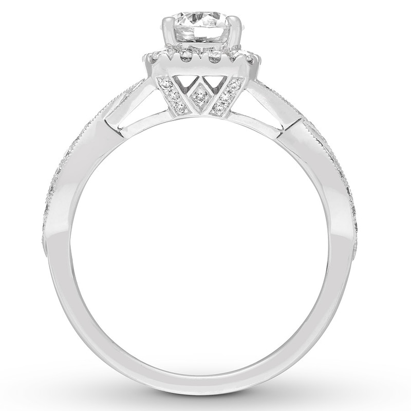 Neil Lane Diamond Engagement Ring 1-1/8 ct tw White Gold Plated