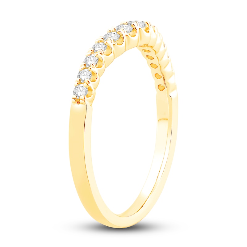 Diamond Anniversary Band 1/3 ct tw Round-Cut Yellow Gold Plated