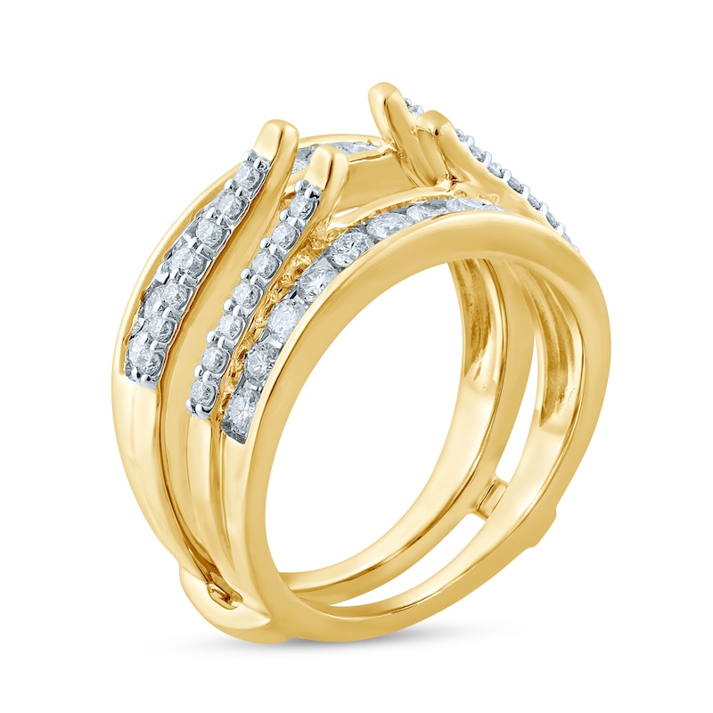 Diamond Enhancer Band 1 ct tw Round-cut Yellow Gold Plated