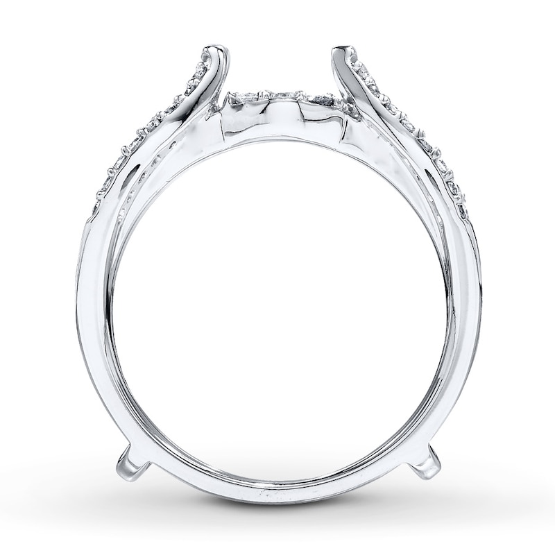 Diamond Enhancer Ring 1/2 ct tw White Gold Plated