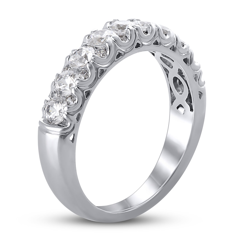 Diamond Anniversary Ring 1 ct tw in White Gold Plated
