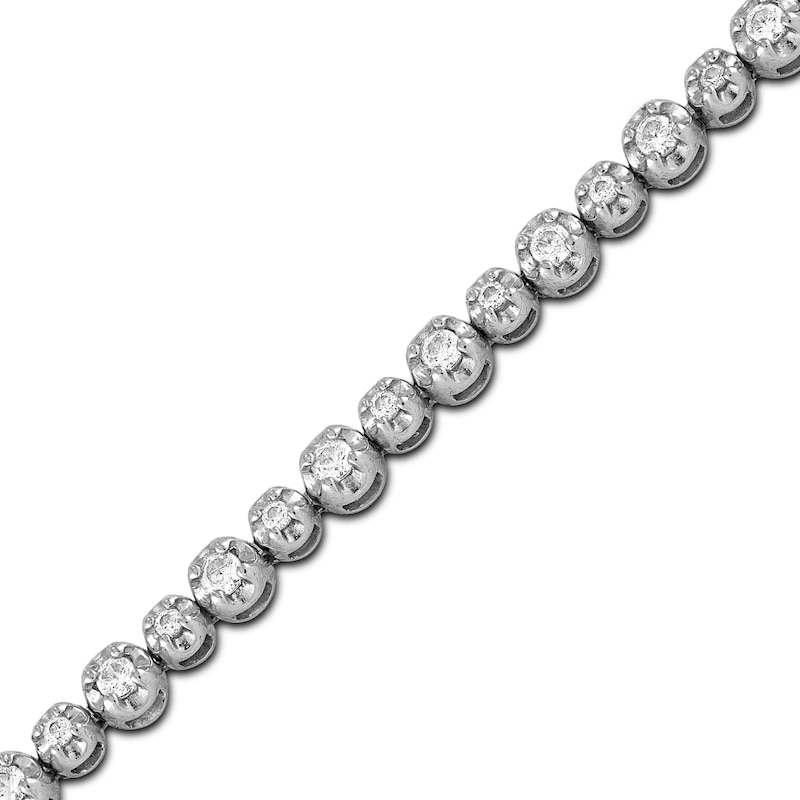 Forever Connected Diamond Bracelet 1 ct tw Round-Cut White Gold Plated 7.25"