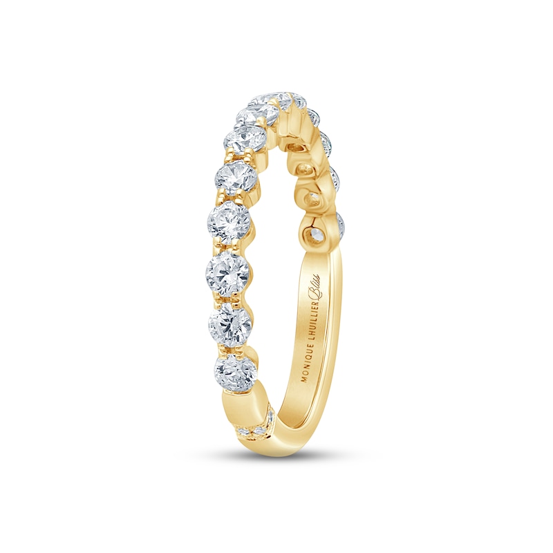 Monique Lhuillier Bliss Diamond Anniversary Band 1 ct tw Round-cut Yellow Gold Plated