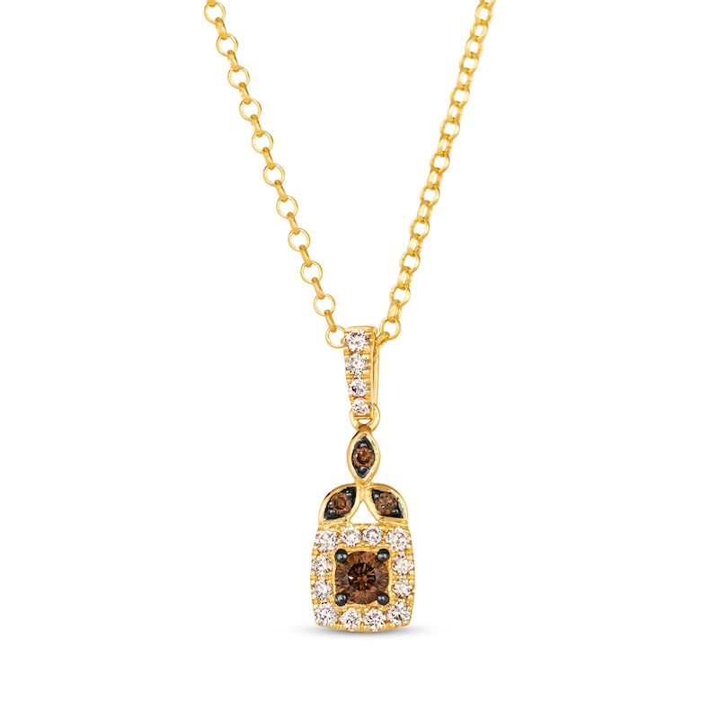 Le Vian Venetian Mosaic Diamond Necklace 3/8 ct tw Honey Gold Plated 19"