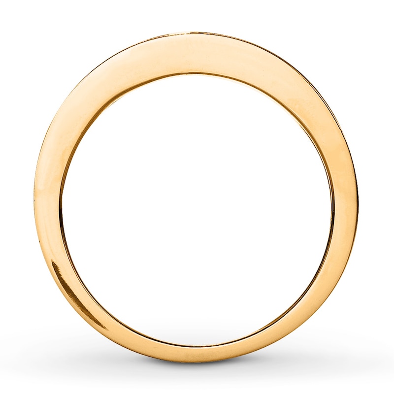 Diamond Wedding Band 3/4 ct tw Princess-cut Yellow Gold Plated