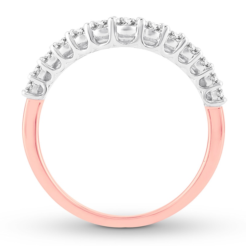 Diamond Anniversary Band 1/2 ct tw Round-cut Rose Gold Plated