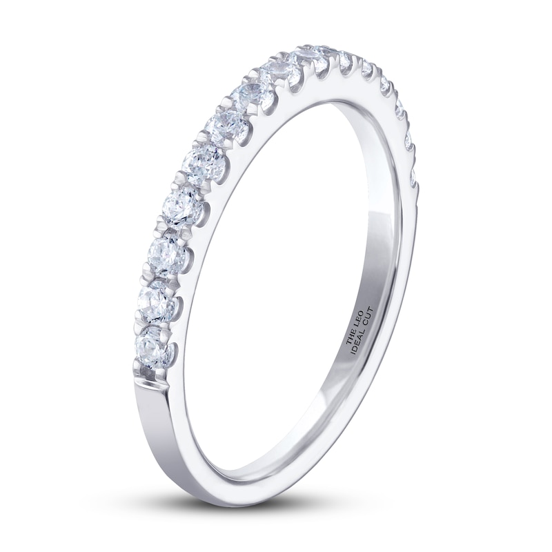 THE LEO Ideal Cut Diamond Anniversary Ring 1/2 ct tw White Gold Plated