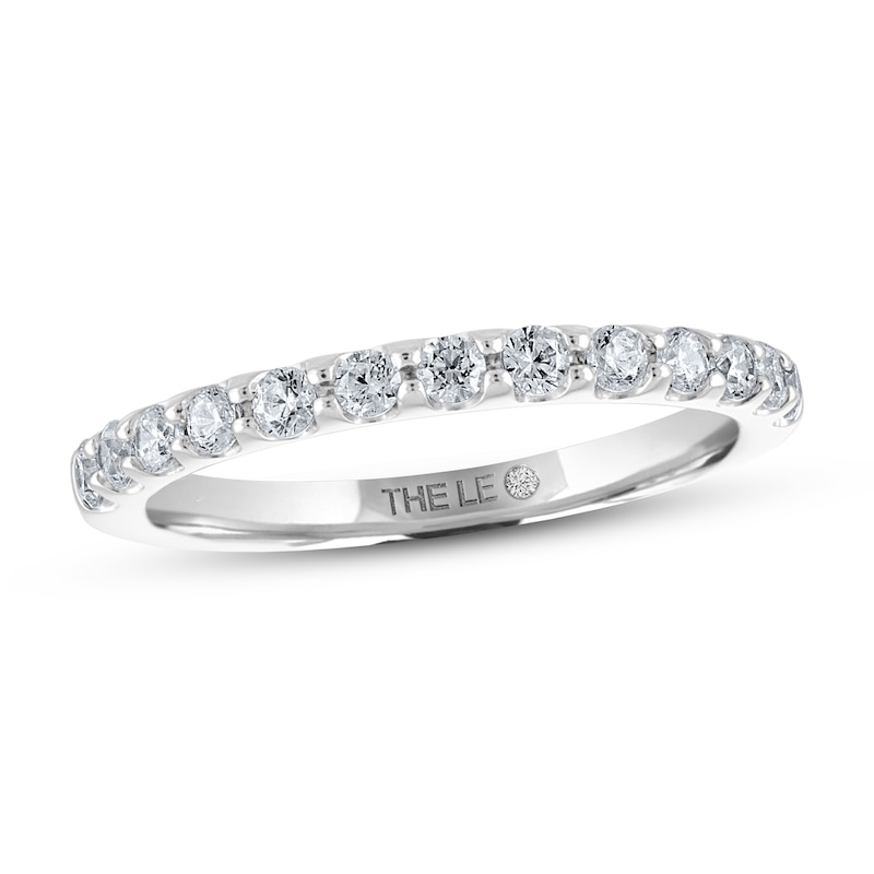 THE LEO Diamond Anniversary Ring 3/8 ct tw Round-cut White Gold Plated