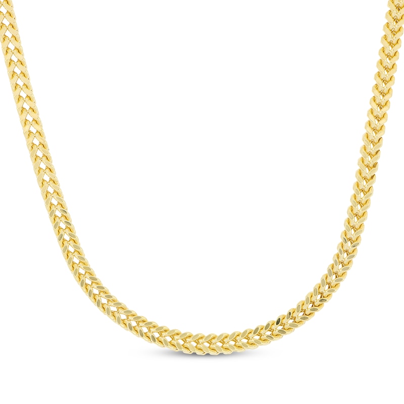 Hollow Franco Necklace Yellow Gold Plated 24"