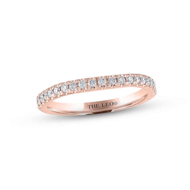 THE LEO Diamond Wedding Band 1/4 ct tw Round-cut Rose Gold Plated